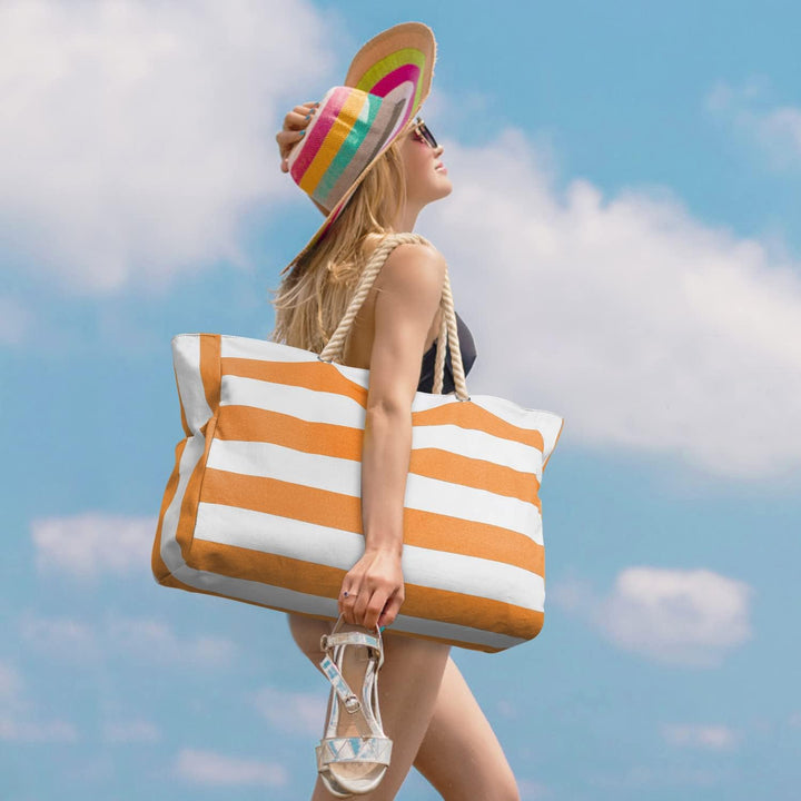 Summer travel bag: oversized, waterproof, sandproof, and durable women's beach tote.