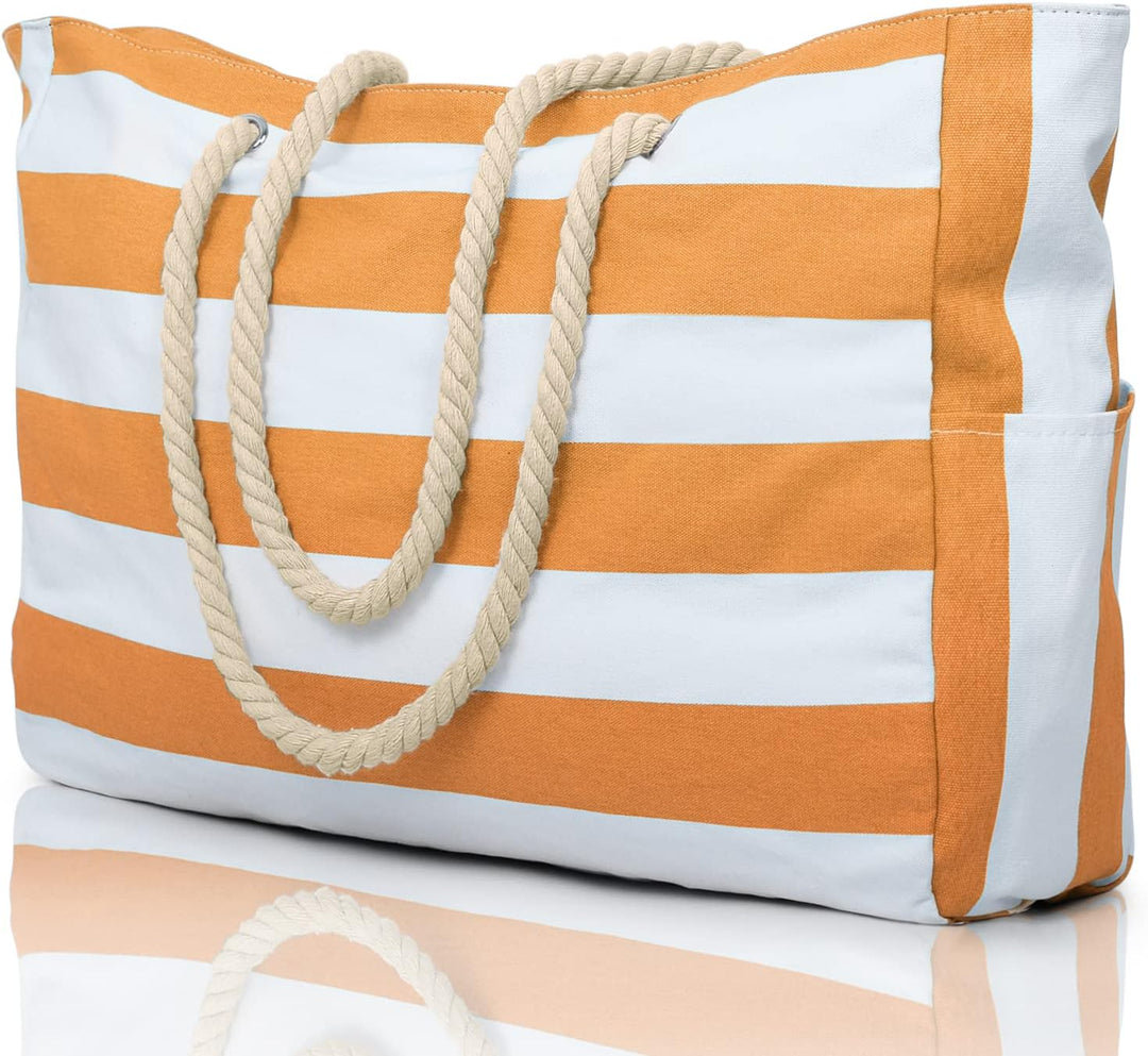 Stylish women's waterproof oversized tote, sandproof & durable for beach accessories.