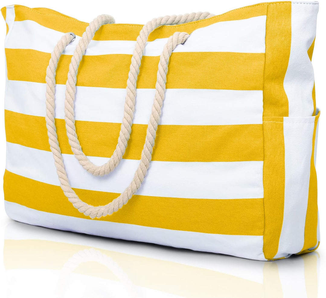 Versatile women's waterproof sandproof tote bag, durable & oversized for beach & travel.