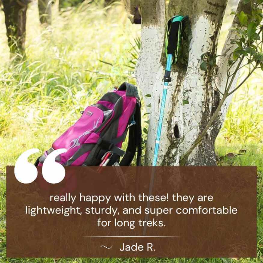 Unisex ergonomic trekking poles with adjustable straps, essential outdoor gear for hikers and trekkers.