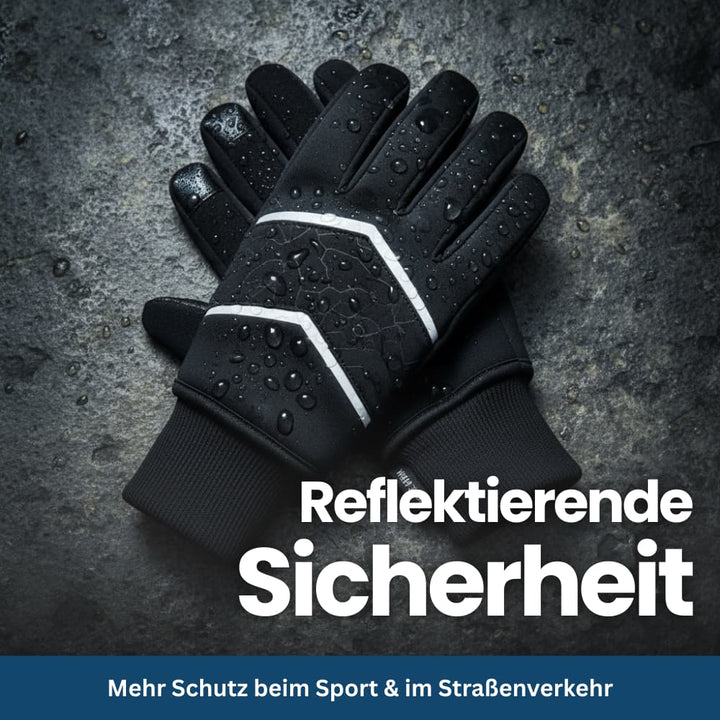 Stack of folded Unisex ThermoPolar insulated gloves, ready for winter outdoor adventures.