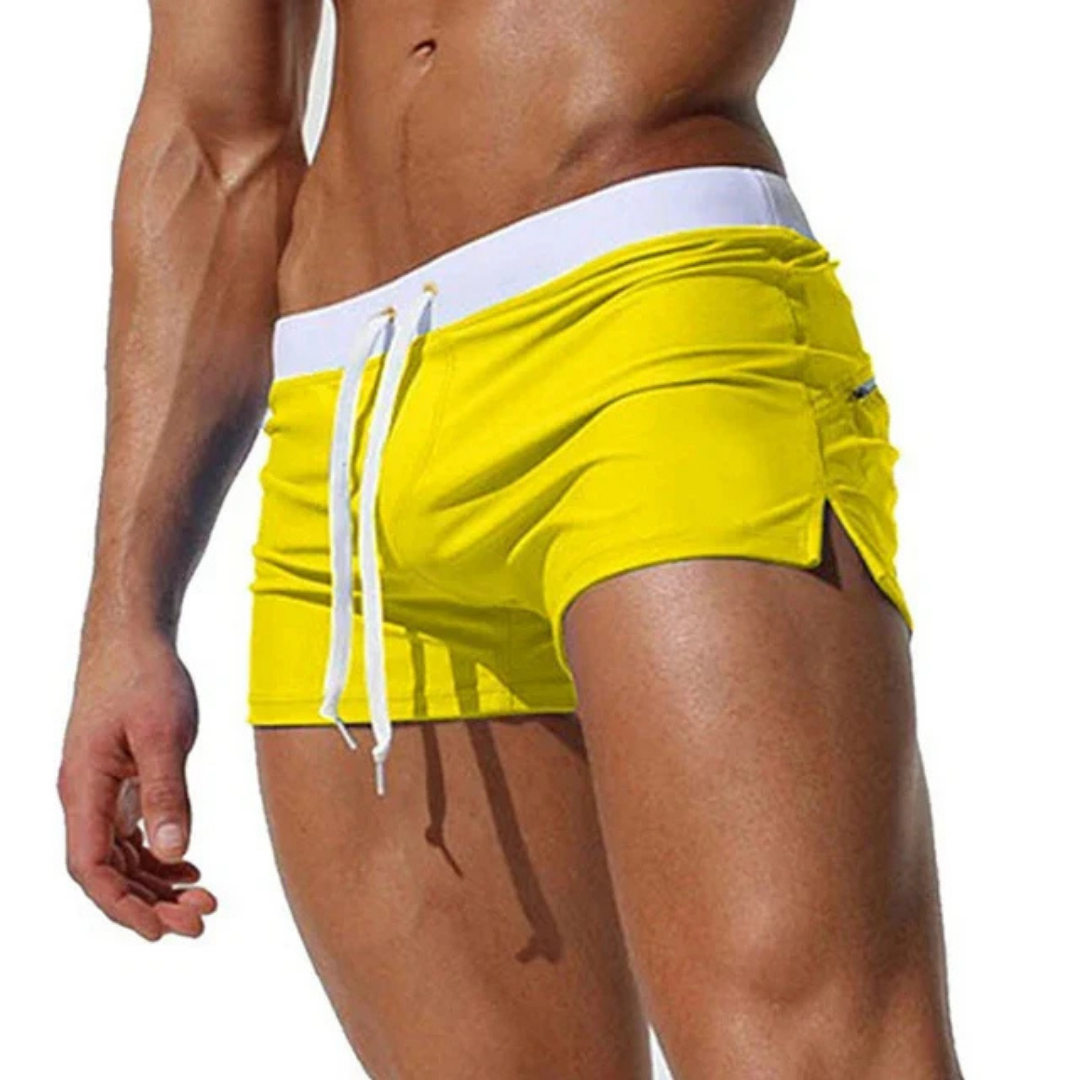"Pantaloncini mare uomo asciugatura rapida, vari colori vivaci, piscina o spiaggia, design moderno e confortevole."