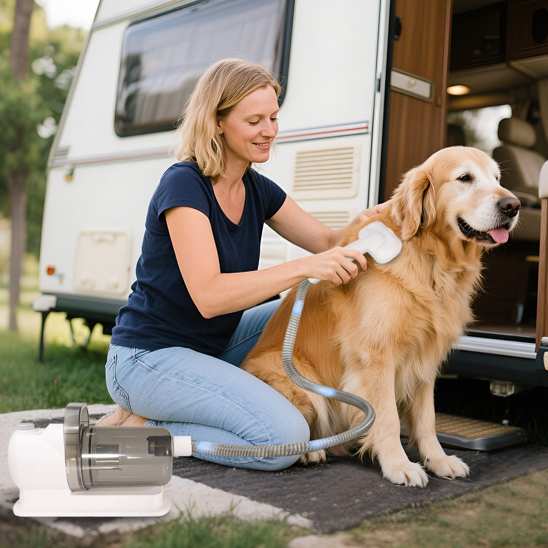High-performance pet vacuum for grooming, quiet & efficient dog hair removal.