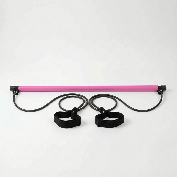 Multi-functional Pilates stick bar, ideal for home gym fitness, resistance band exercises, and core strength.