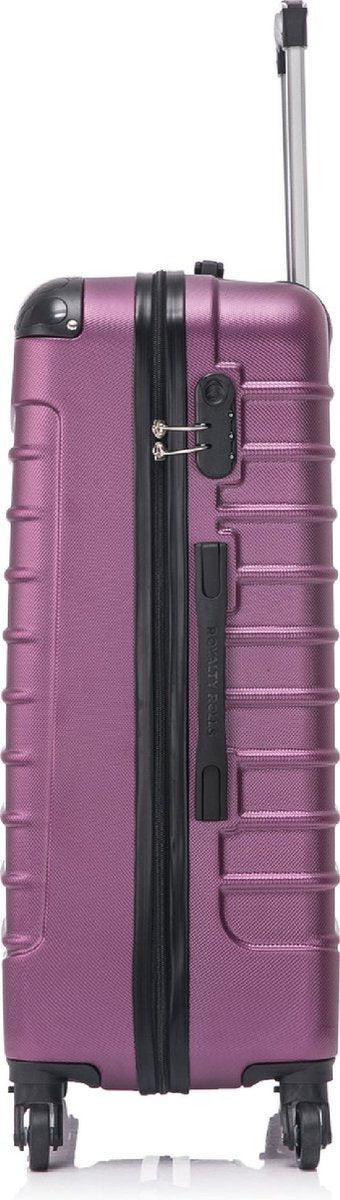 Elegant pink 2-piece hardshell travel luggage set, spinner wheels for effortless movement, durable & chic.
