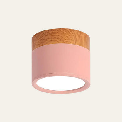 "Plafoniera cilindrica LED moderna per interni, struttura in alluminio, finitura elegante, luce uniforme, disponibile in vari