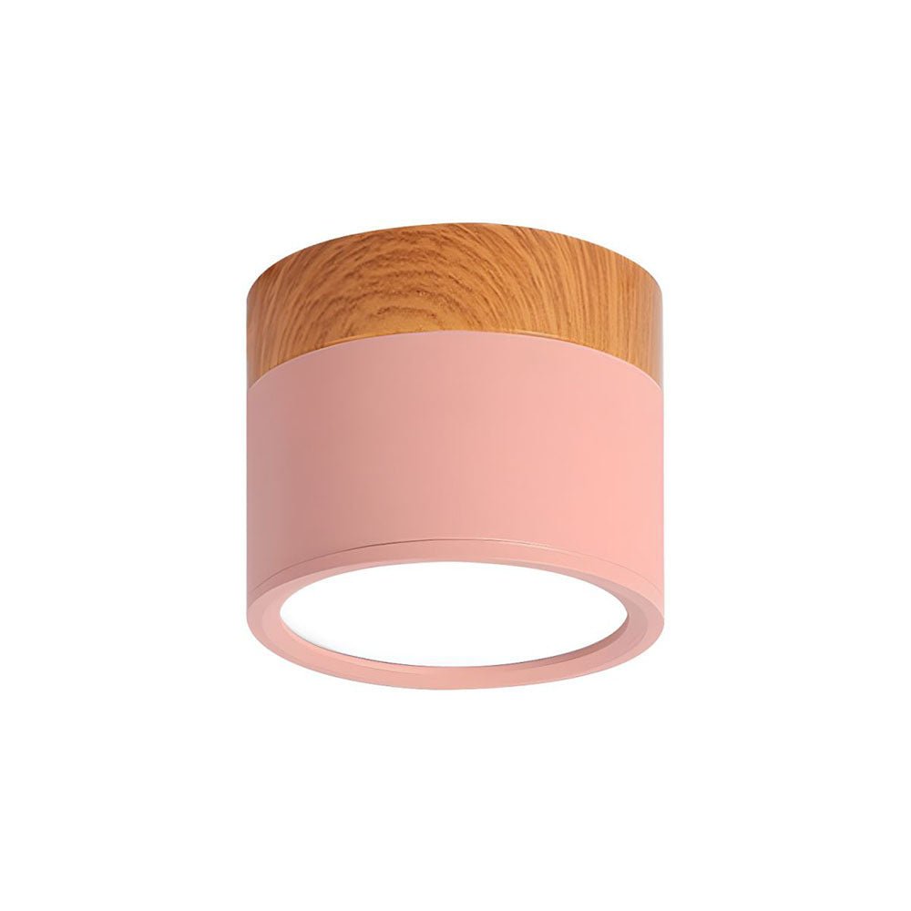 "Plafoniera cilindrica LED moderna per interni, struttura in alluminio, finitura elegante, luce uniforme, disponibile in vari
