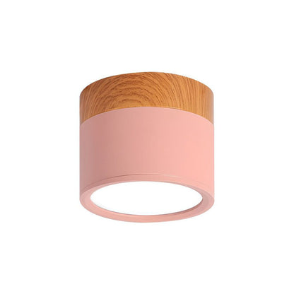 "Plafoniera cilindrica LED moderna per interni, struttura in alluminio, finitura elegante, luce uniforme, disponibile in vari