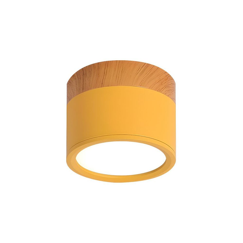 "Plafoniera cilindrica LED moderna per interni, struttura in alluminio, finitura elegante, luce uniforme, disponibile in vari