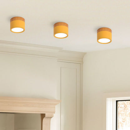 "Plafoniera cilindrica LED moderna per interni, struttura in alluminio, finitura elegante, luce uniforme, disponibile in vari