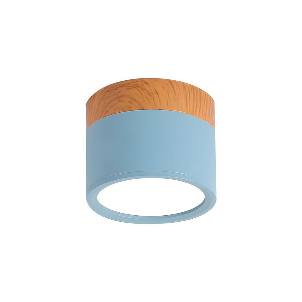 "Plafoniera cilindrica LED moderna per interni, struttura in alluminio, finitura elegante, luce uniforme, disponibile in vari