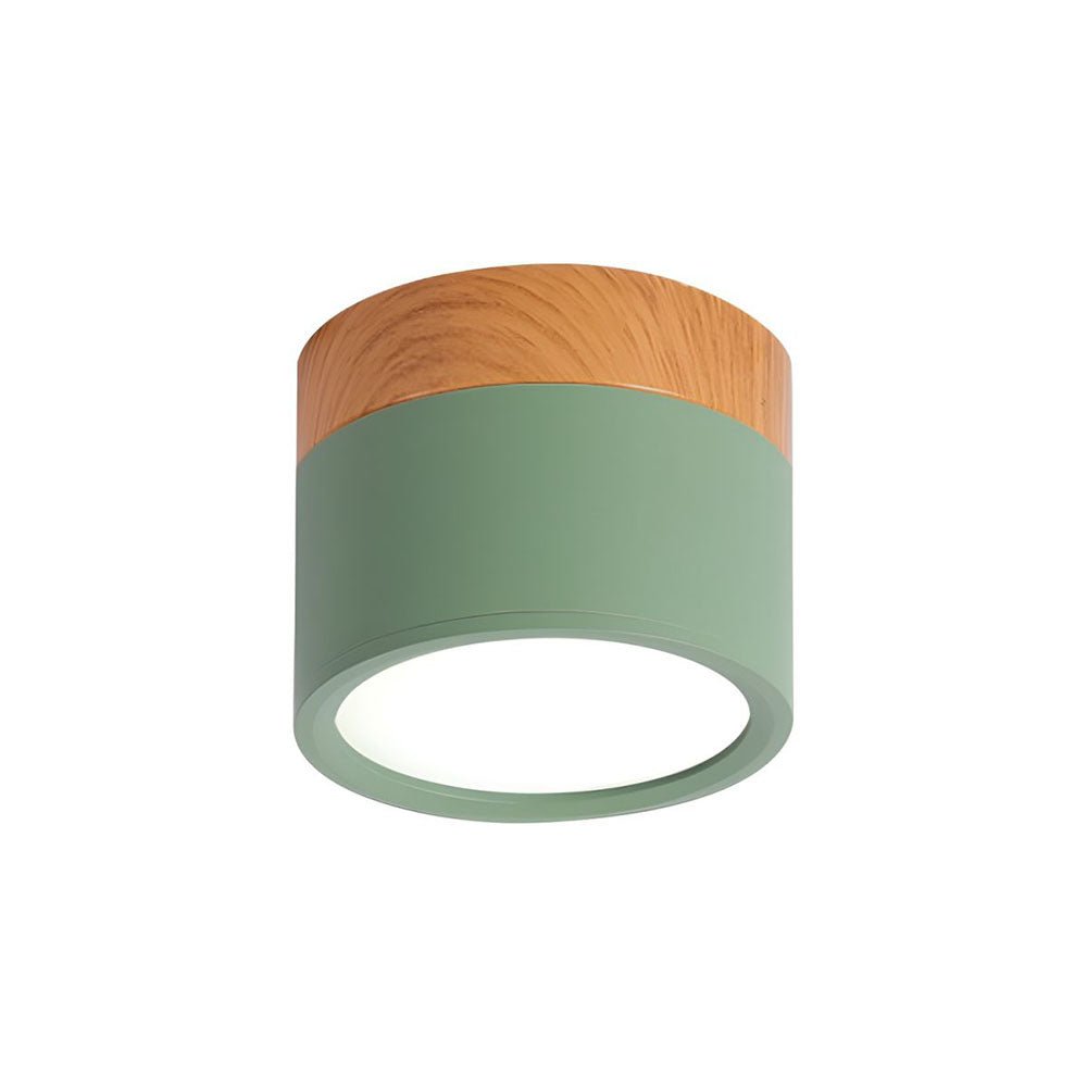 "Plafoniera cilindrica LED moderna per interni, struttura in alluminio, finitura elegante, luce uniforme, disponibile in vari