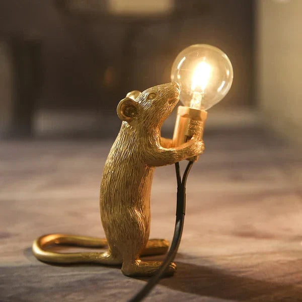 Charming LED mouse lamp, a perfect addition to kids' rooms or any modern whimsical decor.