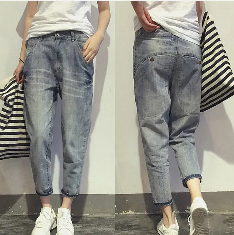 Soft stretch denim plus size jeans for women, providing a flattering and comfortable fit for all-day wear.