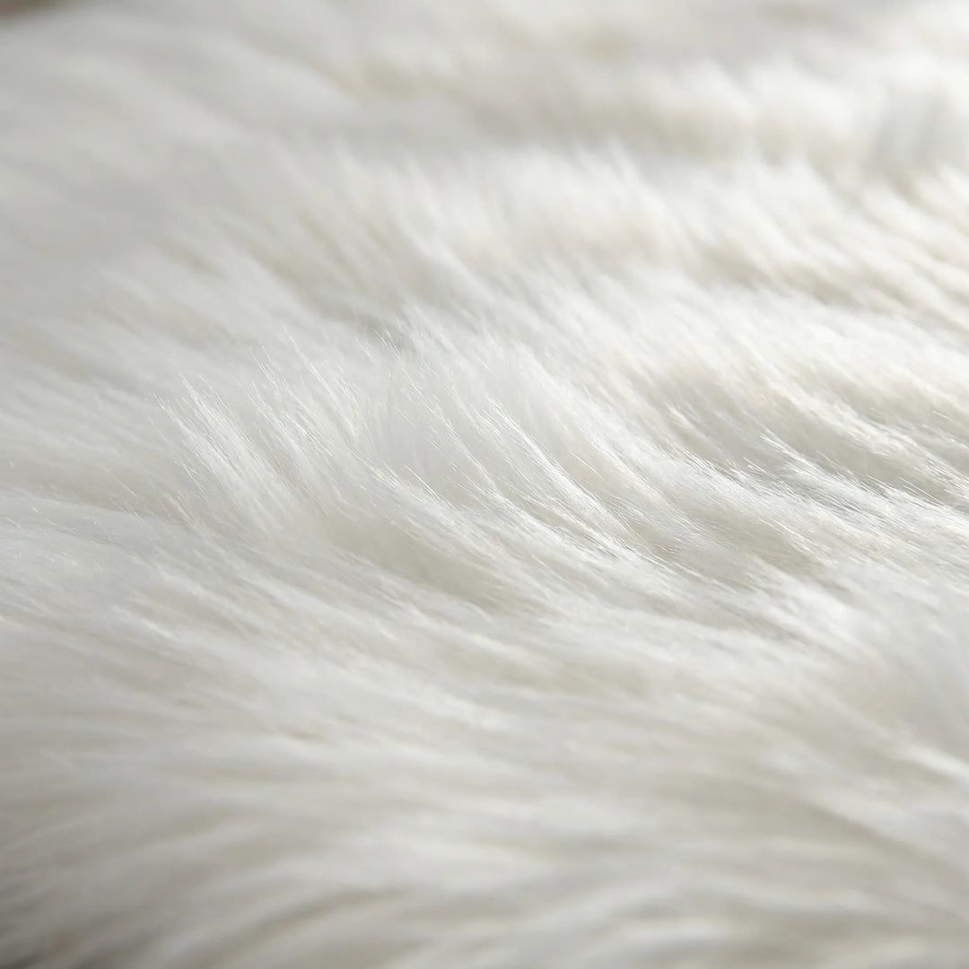 Decorative bench runner rug with plush shag. Washable, non-slip, and ultra soft for cozy home decor.