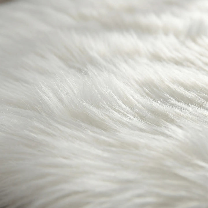 Decorative bench runner rug with plush shag. Washable, non-slip, and ultra soft for cozy home decor.