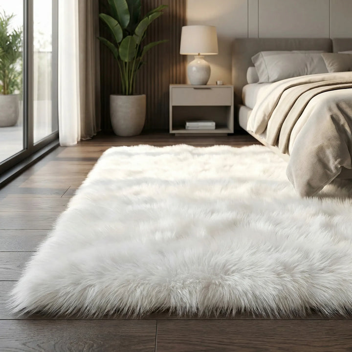 Ultra soft plush shag rug, perfect bench runner for comfort. Cozy home decor accent, adds texture.