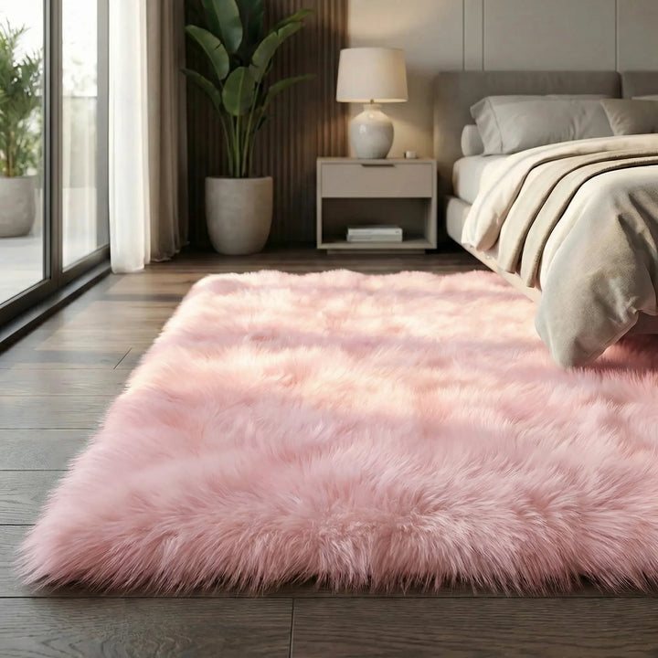 Flowique wave statement area rug. Soft plush shag texture, decorative & modern for any room.