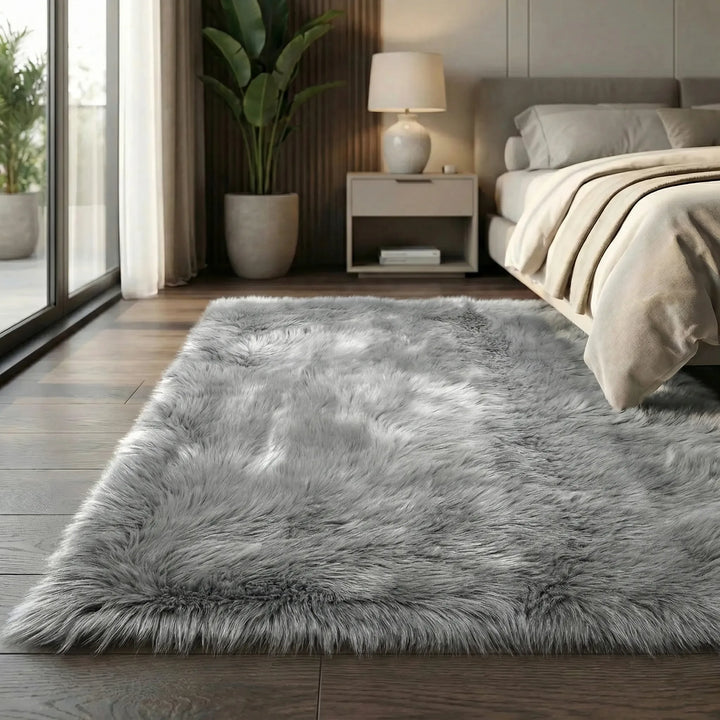 Cozy decorative throw rug, plush shag bench runner. Soft comfort for your home, stylish accent.