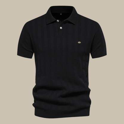"Polo uomo elegante lana merino beige, traspirante, versatile, stile casual e formale, disponibile in diverse taglie."