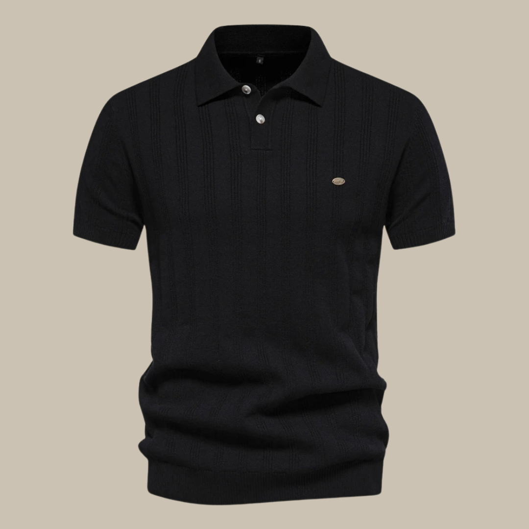 "Polo uomo elegante lana merino beige, traspirante, versatile, stile casual e formale, disponibile in diverse taglie."
