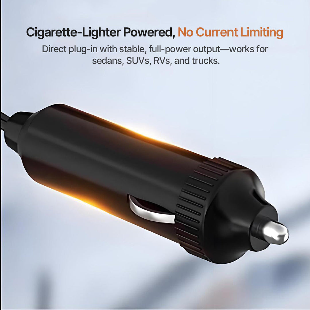 Auto heating fan defroster, 24V plug-in for quick ice and fog removal in vehicles