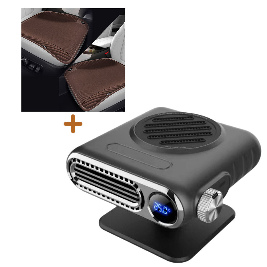 Portable car defroster fan, making winter driving safer by improving visibility fast