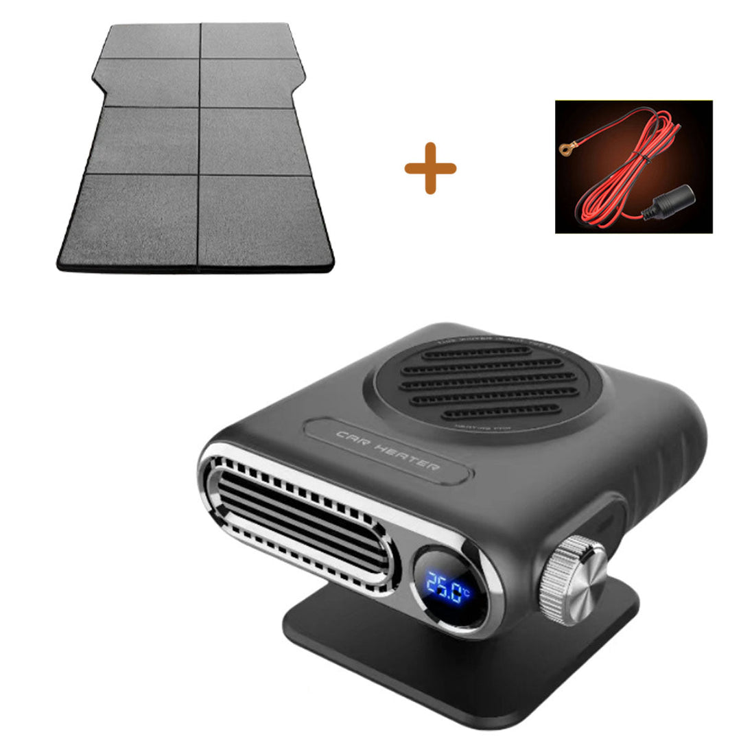 Detail of the portable car heater's ventilation, optimized for fast defrosting