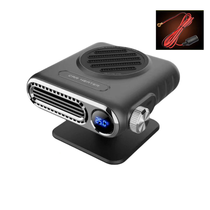Cold weather car gear, 12V portable heater, ensuring a comfortable cabin temperature