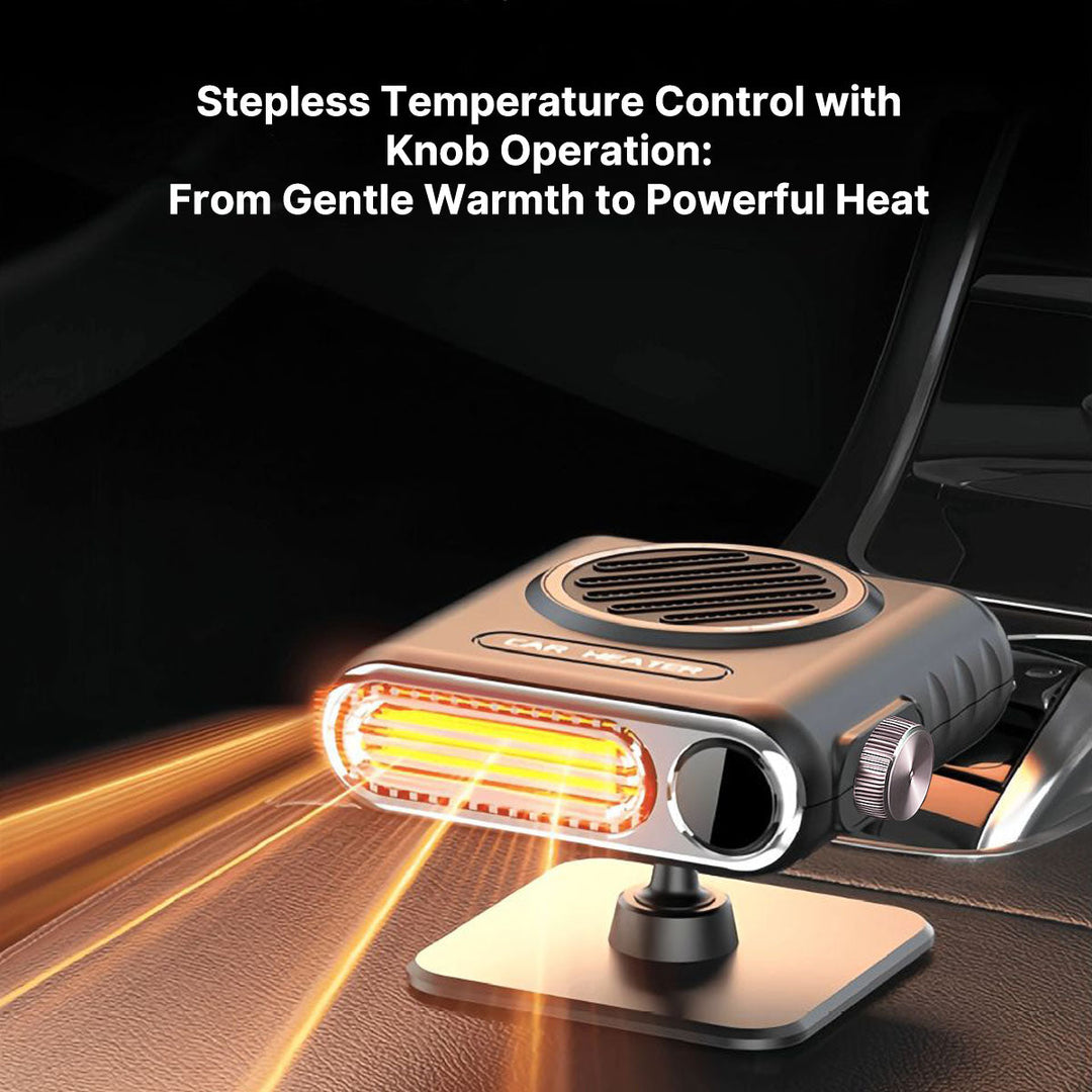 Dual voltage car heater, 12V/24V, effective defrosting and heating for any vehicle