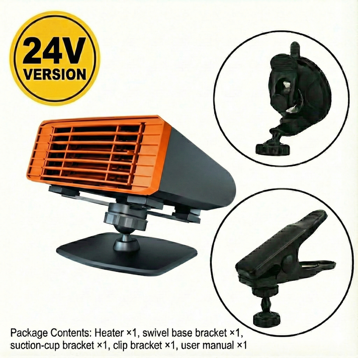 Auto windshield defroster & heater, compact design, powerful heating for clear vision