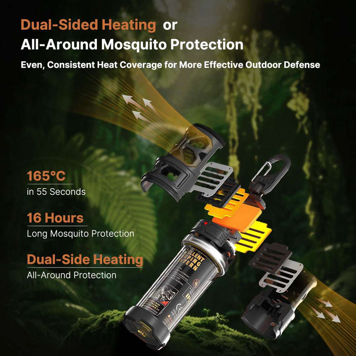 Dual-function insect repellent and LED camping lantern, perfect for camping daily.