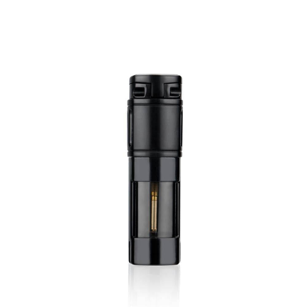 Butane refillable 4-jet torch lighter, essential for outdoor adventures & cigar aficionados