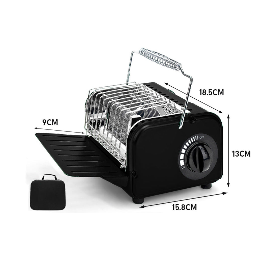 Portable camping heater, fueled by butane, for effective outdoor warmth in winter