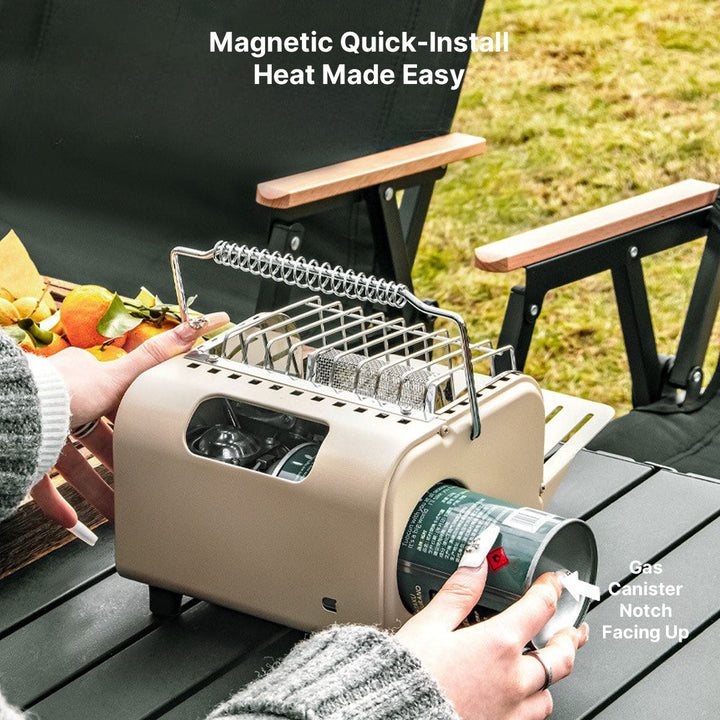 Outdoor heating solution: a portable butane camping heater and warmer for cold nights