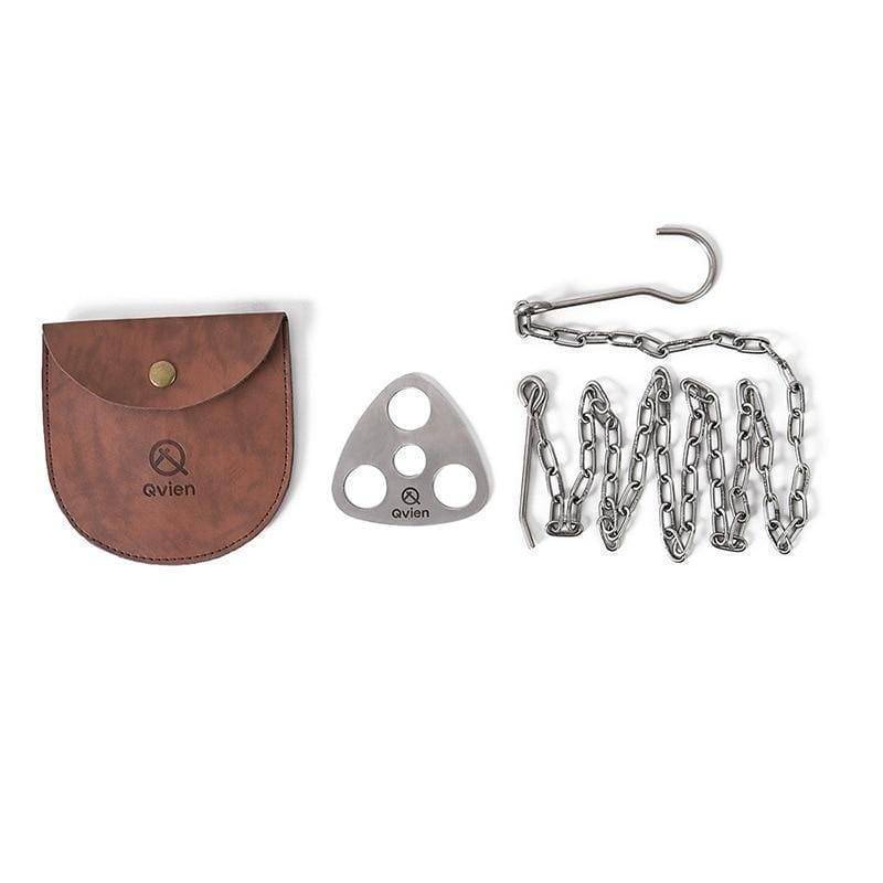 Compact multi-tool with integrated hook, perfect portable accessory for camping and hiking trips