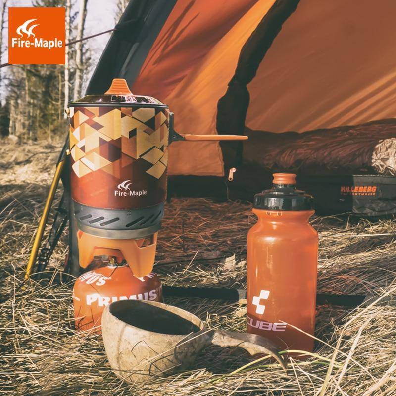 Durable backpacking stove with included heat exchanger for efficient outdoor use.