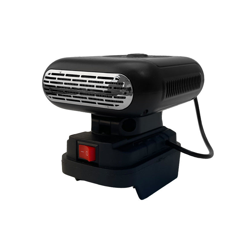 Portable car heater packaging highlighting 'Fast Defrost' and 'Instant Heat' features