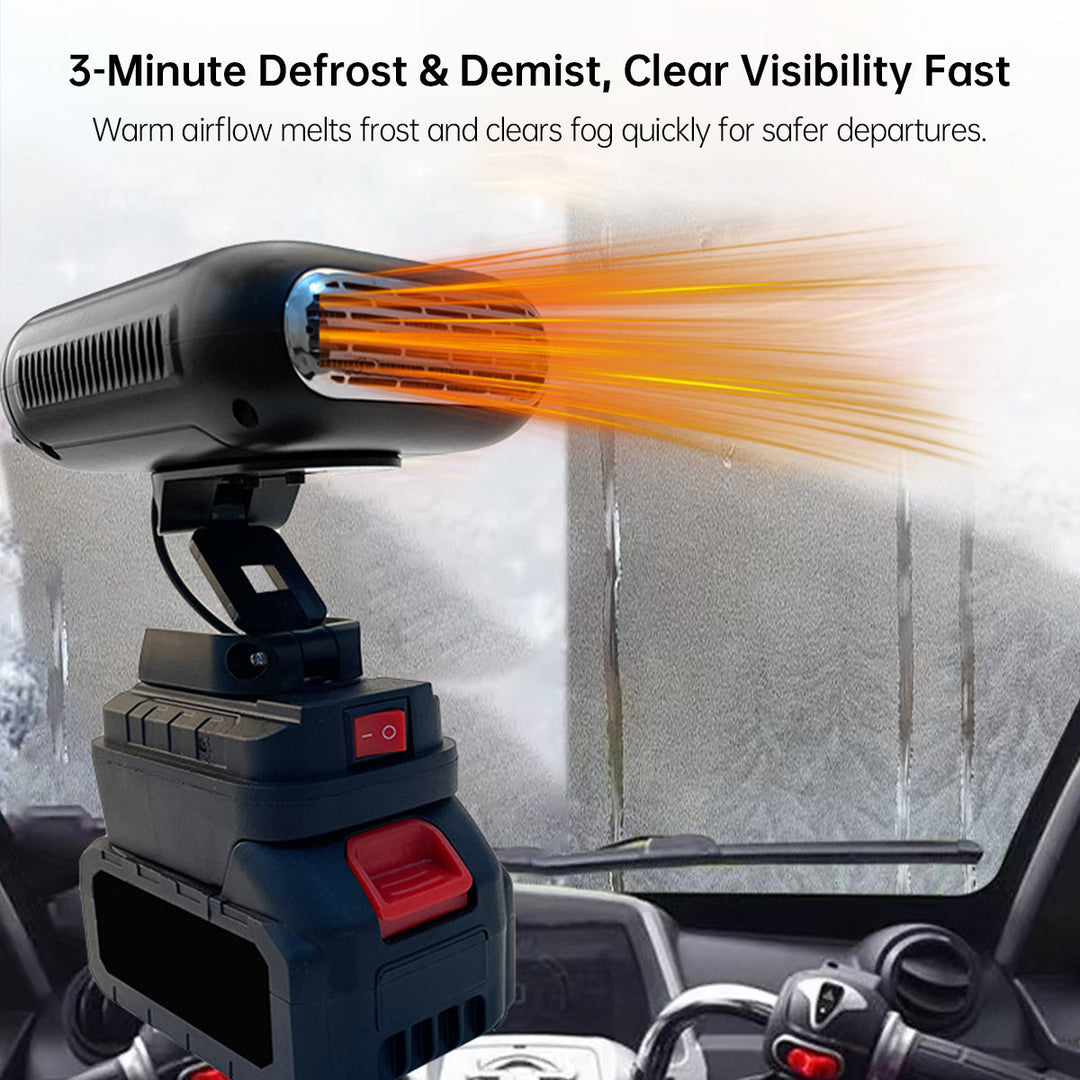 Small but powerful car heater, a handy auto accessory for instant warmth and visibility