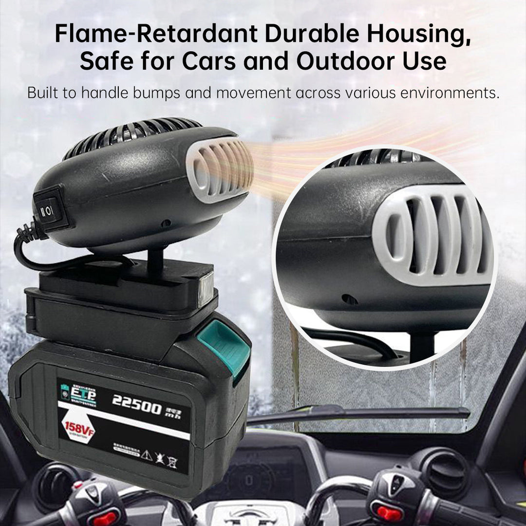 Durable portable heater, delivering 3-second fast heat for camping, outdoor events, or indoor comfort.