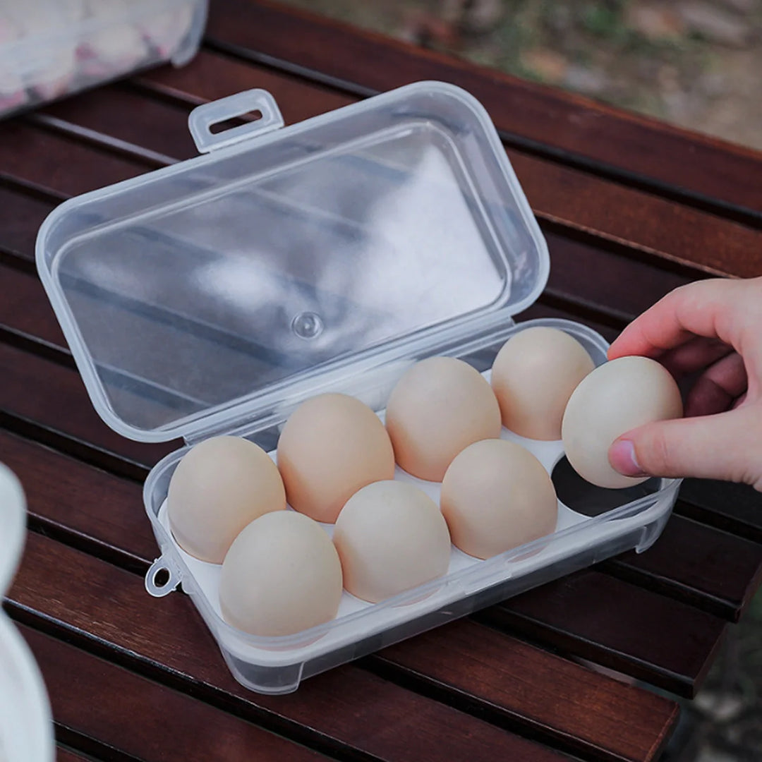Portable egg case, black, 12-egg capacity, reliable egg protection for travel & camping.