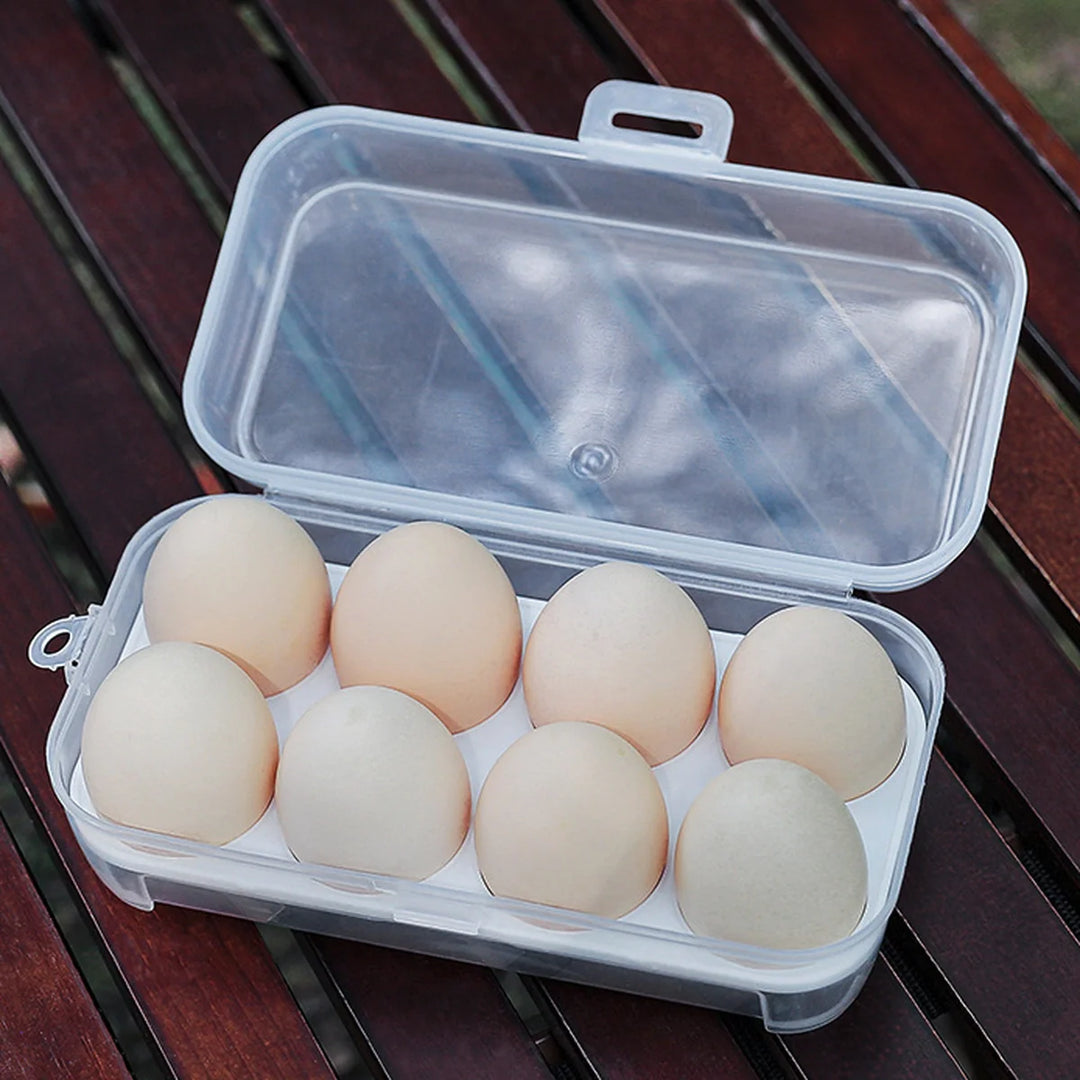 Outdoor portable egg holder, 12-egg capacity, rugged design for camping and travel.