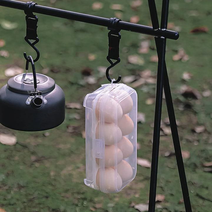 Durable egg carrier for camping cooking, protects eggs during transport, travel essentials.