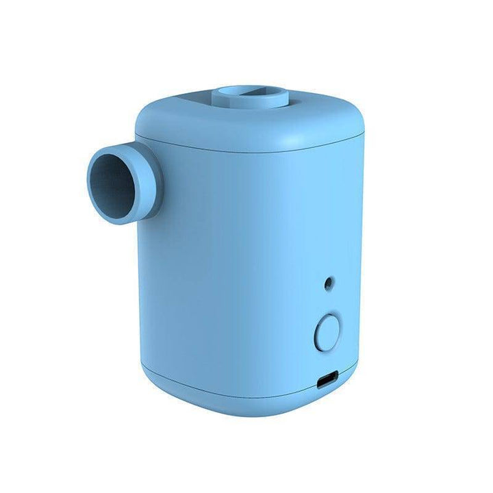 Compact ABS portable electric mini air pump, ideal for camping inflatables and travel accessories.