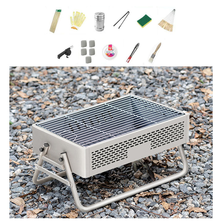 Portable smokeless charcoal grill, perfect for tailgating and events