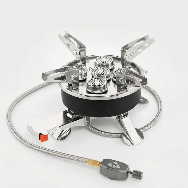 High-output propane camping stove for fast outdoor cooking. Durable & reliable multi-burner for camp kitchen.