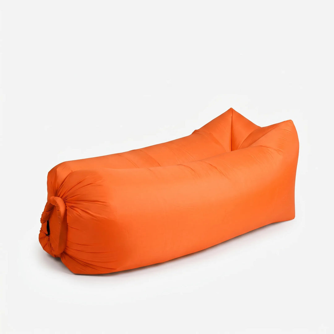 Unisex inflatable air sofa for ultimate outdoor comfort, no pump needed, perfect for travel & relaxation.