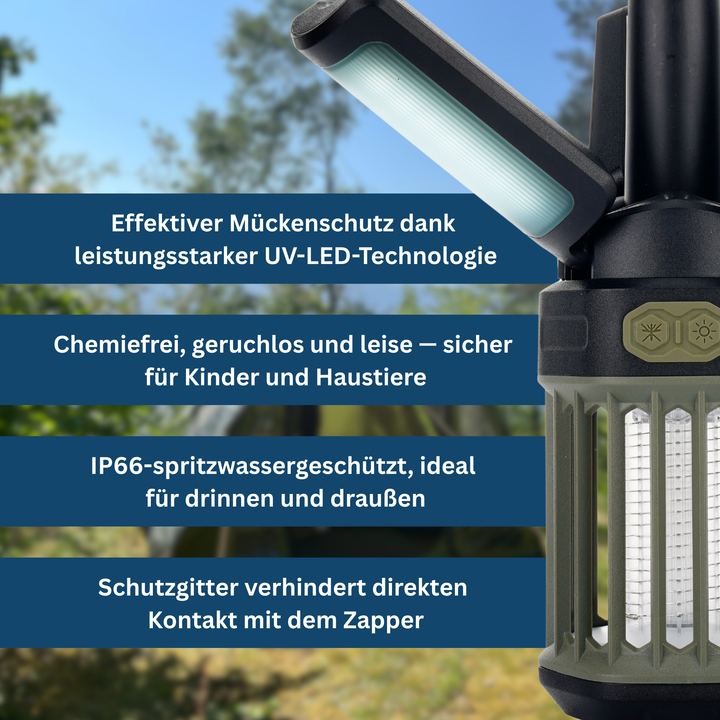 Compact outdoor lantern with effective mosquito repellent feature, essential pest control for home and garden.
