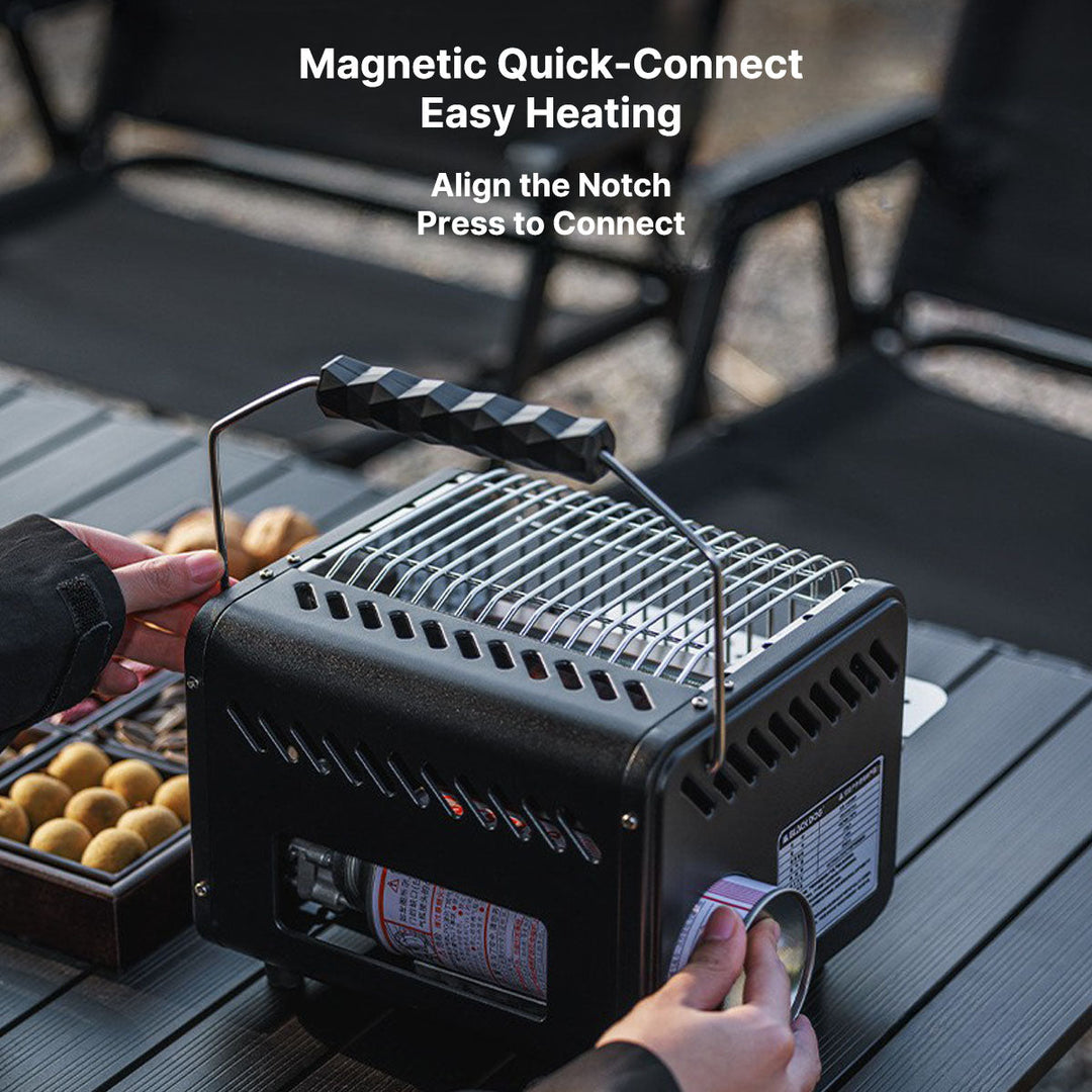 Multifunction portable heater for camping, boiling water on top, suitable for travel