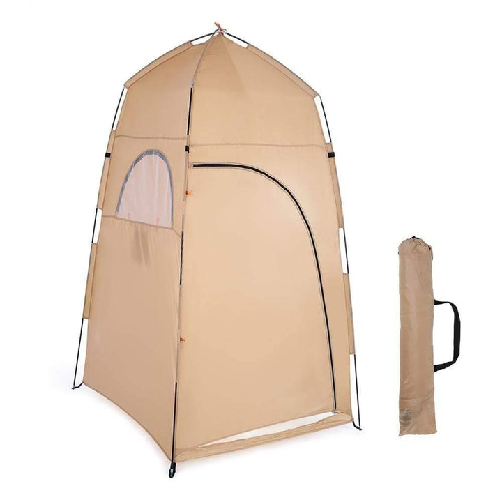 Compact portable camping privacy shelter tent, perfect for a toilet or changing room.